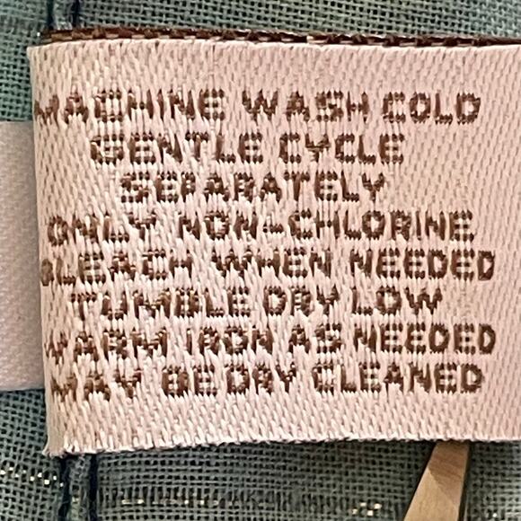 Chico's Blue Green Silver Metallic Paisley Button Up Shirt Sz 16 Casual Career - Picture 8 of 8